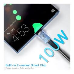 Дата кабель Essager USB-C to USB-C 3.0m 100W black Фото 4