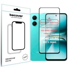 Стекло защитное BeCover Tecno Spark Go 2 (KM4) Black Фото