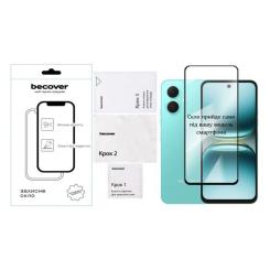 Стекло защитное BeCover Tecno Spark Go 2 (KM4) Black Фото 1
