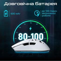 Мышка RAWM SA-SL01C Wireless/Bluetooth White Фото 4
