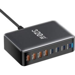 Зарядное устройство Essager 4xUSB-C + 4xUSB 320W GaN Фото 3