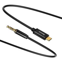 Кабель мультимедийный Baseus USB-C to 3.5mm M 1.2m black Фото 1