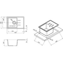 Мойка кухонная Kroner KompositSCH-6243 Фото 6