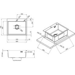 Мойка кухонная Kroner KD6050HM Фото 6