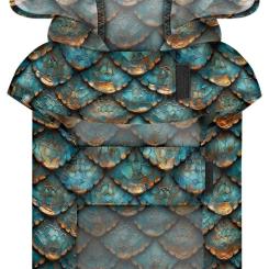 Дождевик для животных WAUDOG Clothes з капюшоном "Луска" XL Фото 2