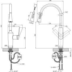 Смеситель Kroner KRP Makon-C030-T Фото 7