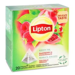Чай Lipton зеленый "Raspberry&pomegran" 20 пакетиков Фото 1