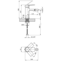 Смеситель Kroner Harz-C020 Фото 5