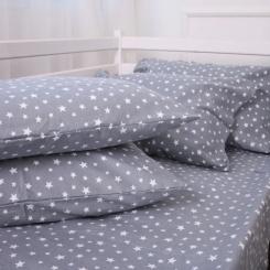 Постельное белье MirSon 012 Grey Stars Фланель 2x143x210 Семейный Фото 11