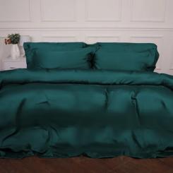 Постельное белье MirSon Tencel №07 Emerald 2x160x220 Семейный Евро Фото