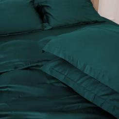 Постельное белье MirSon Tencel №07 Emerald 2x160x220 Семейный Евро Фото 2