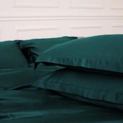 Постельное белье MirSon Tencel №07 Emerald 2x160x220 Семейный Евро Фото 4