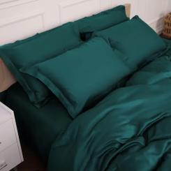 Постельное белье MirSon Tencel №07 Emerald 2x160x220 Семейный Евро Фото 6