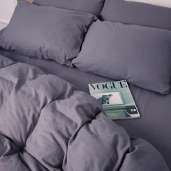 Постельное белье MirSon 001 Ash grey Фланель 200х220 Євро Фото 9