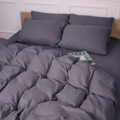 Постельное белье MirSon 001 Ash grey Фланель 200х220 Євро Фото 10