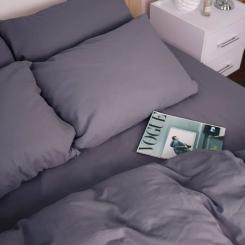 Постельное белье MirSon 001 Ash grey Фланель 200х220 Євро Фото 11