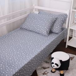 Постельное белье MirSon 012 Grey Stars Фланель 200х220 Евро Фото 9