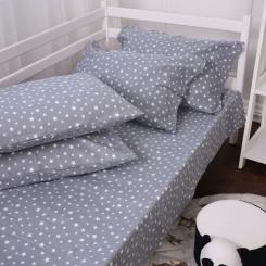 Постельное белье MirSon 012 Grey Stars Фланель 200х220 Евро Фото 10