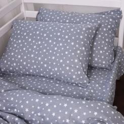 Постельное белье MirSon 012 Grey Stars Фланель 200х220 Евро Фото 2