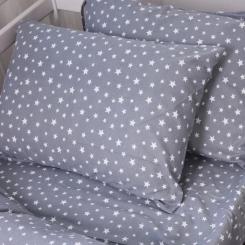 Постельное белье MirSon 012 Grey Stars Фланель 200х220 Евро Фото 7