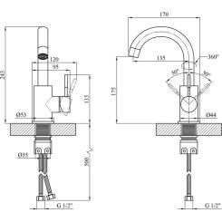 Смеситель Kroner Klassisch-ESG011 Фото 8