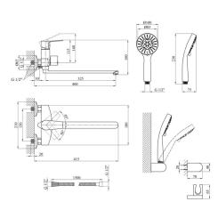 Смеситель Kroner Enzo-C070 Фото 6
