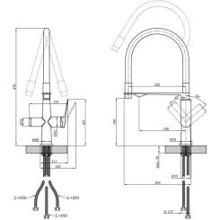 Смеситель Kroner Graz-GRP03815 + змішувач Graz-GRP010 Фото 10