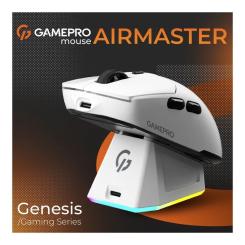 Мышка GamePro Genesis Airmaster Wireless/Bluetooth/USB White Фото 8