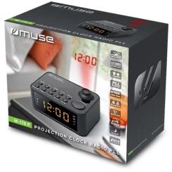 Настольные часы Muse Радіо-годинник з проекцією чорний Фото 4