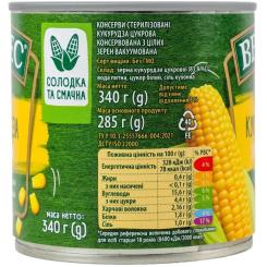 Овощная консервация Верес Кукуруза сахарная 340 г Фото 2