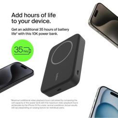 Батарея универсальная Belkin 10000mAh MagSafe Wireless Qi2 Black Фото 1
