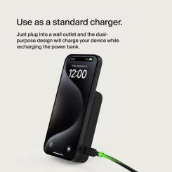 Батарея универсальная Belkin 10000mAh MagSafe Wireless Qi2 Black Фото 3