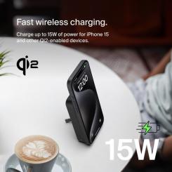 Батарея универсальная Belkin 10000mAh MagSafe Wireless Qi2 Black Фото 4