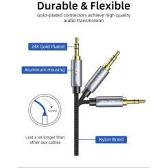 Кабель мультимедийный Cabletime 3.5mm M to 3.5mm F 3.0m Фото 5