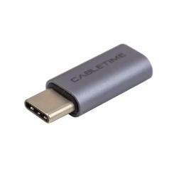 Переходник Cabletime USB-C F to USB-C M USB 3.0 Фото