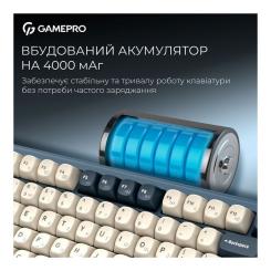 Клавиатура GamePro Asgard Yord Wireless/Bluetooth/USB UA Blue Фото 10