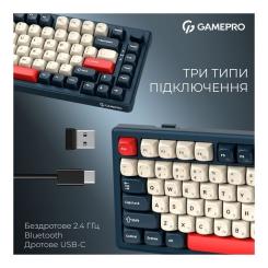 Клавиатура GamePro Asgard Yord Wireless/Bluetooth/USB UA Blue Фото 5