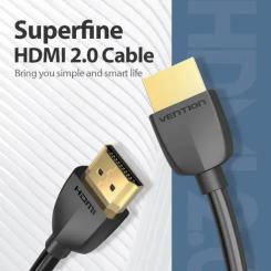 Кабель мультимедийный Vention HDMI M to HDMI M 0.5m 4K60Hz black Фото 1