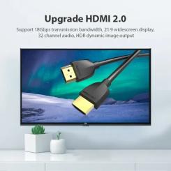 Кабель мультимедийный Vention HDMI M to HDMI M 0.5m 4K60Hz black Фото 5