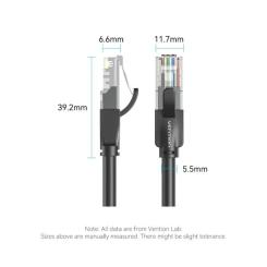 Патч-корд Vention 8м, UTP cat 6 RJ-45 black Фото 1