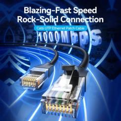 Патч-корд Vention 8м, UTP cat 6 RJ-45 black Фото 3