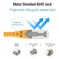 Патч-корд Vention 0.3м, S/FTP cat 6a RJ-45 yellow Фото 2