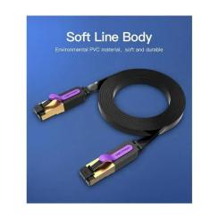 Патч-корд Vention 3м, FTP cat 7 RJ-45 black Фото 1