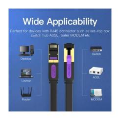 Патч-корд Vention 3м, FTP cat 7 RJ-45 black Фото 2