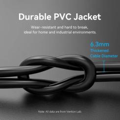 Патч-корд Vention 5м, S/FTP cat 8 RJ-45 black Фото 9