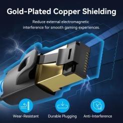 Патч-корд Vention 5м, S/FTP cat 8 RJ-45 black Фото 8