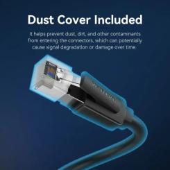 Патч-корд Vention 5м, S/FTP cat 8 RJ-45 black Фото 6