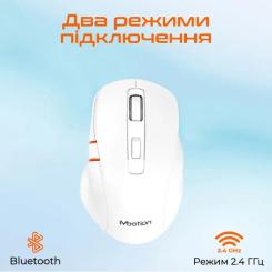 Мышка Meetion BTM032 Wireless/Bluetooth/USB White Фото 4