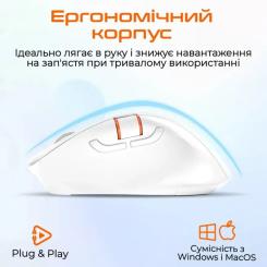 Мышка Meetion BTM032 Wireless/Bluetooth/USB White Фото 5