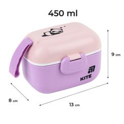 Ланч-бокс Kite 450 мл фіолетовий Фото 1